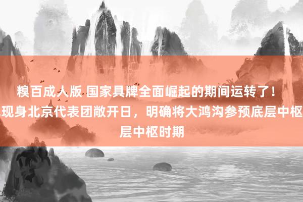 糗百成人版 国家具牌全面崛起的期间运转了！ 雷军现身北京代表团敞开日，明确将大鸿沟参预底层中枢时期